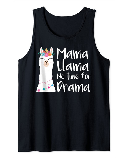 Mama Llama No Time For Drama Bohemian Tank Top