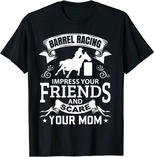 Barrel Racing Horseback Riding Horse Racer Rider Rodeo T-Shirt
