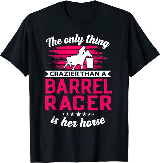 Barrel Racing Roping Horseback Riding Horse Rodeo Cowgirl T-Shirt