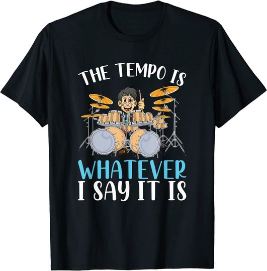 Drummer Kids Gift Percussion Musical Instrument Drums T-Shirt