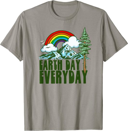 Earth Day Every Day! Vintage Rainbow Nature & Outdoor Retro T-Shirt