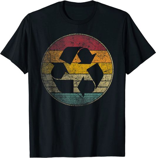 Recycle Logo Earth Day Nature Planet Conservation Retro Gift T-Shirt