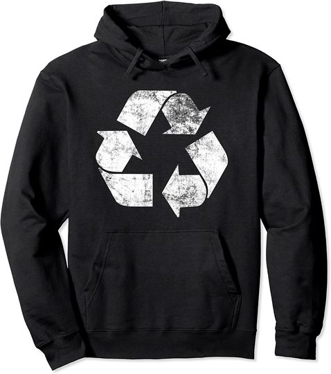 Recycle Logo Earth Day Vintage Retro Men Women Gift Pullover Hoodie