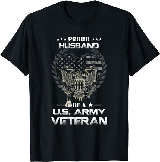 Us Army Veteran's Husband Gift, Army Husband Veterans Day T-Shirt