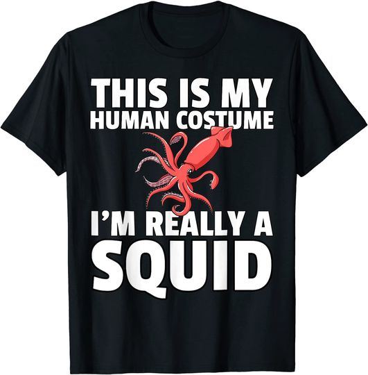 Squid Fish Halloween Kraken Octopus Marine Biology T-Shirt