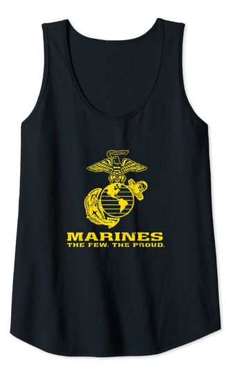 Marine Distressed Logo The Few The Proud Tank Top