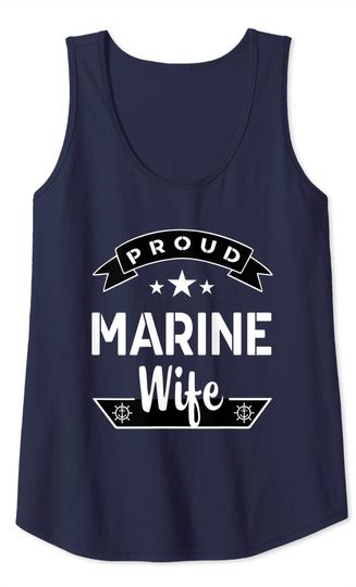 Proud Marine Wife Tank Top