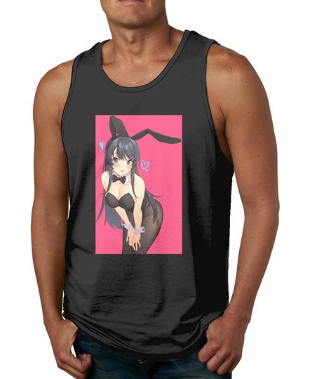 Mai Sakurajima Rascal Girl Man 3D Print Tank Top Sleeveless T-Shirt for Gym/Running/Workout