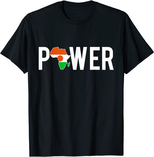 Africa Black African Power Niger Map T Shirt