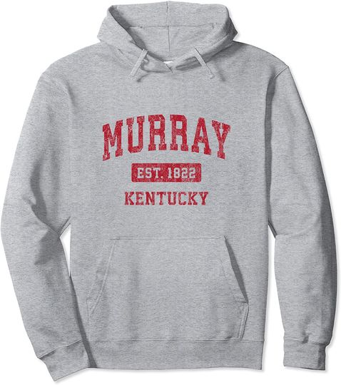 Murray Kentucky KY Vintage Sports Red Design Pullover Hoodie
