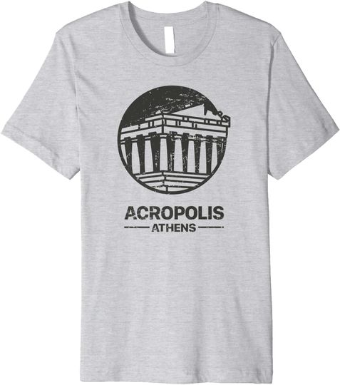 Ancient Greece Vacation Distressed Athens Acropolis Premium T Shirt