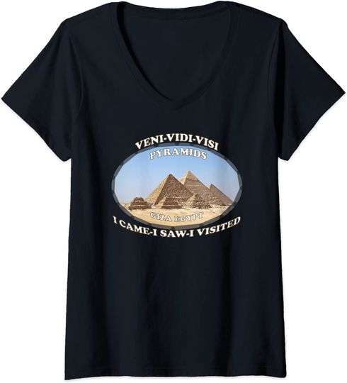 Pyramids Giza Egypt Visit V Neck T Shirt