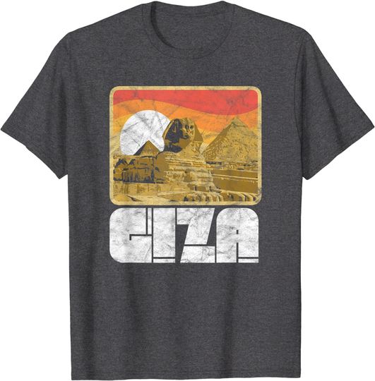 Retro Pyramids & Sphinx 80's Style Giza Egypt Graphic T Shirt