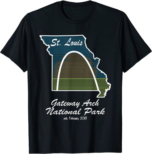 Gateway Arch Park St Louis Missouri Architecture Souvenier T Shirt
