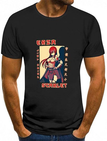 Graphic Super Natural Fairy Tail Character Erza Scarlet T Shirt