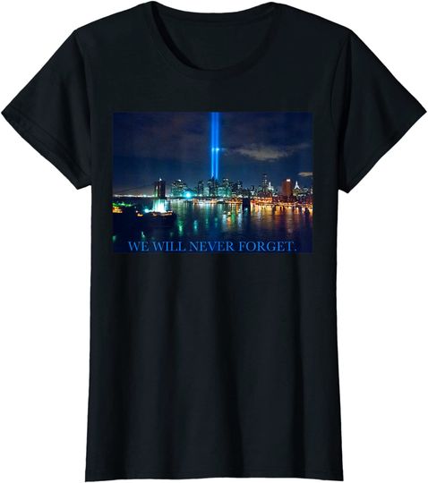 September 11 Lights Over Manhattan One World Trade Center Hoodie