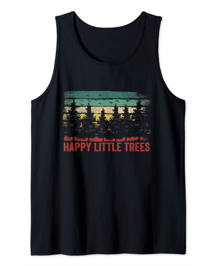 Happy Little Tree Bob Style Vintage Forests Earth Day Gifts Tank Top
