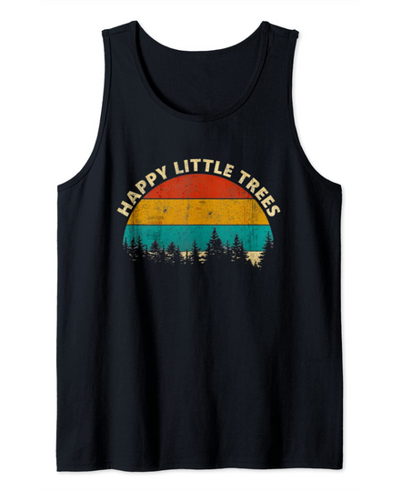 Happy Little Tree Bob Style Vintage Forests Earth Day Gifts Tank Top