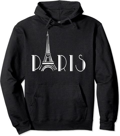 Eiffel Tower Paris French Flag Pullover Hoodie