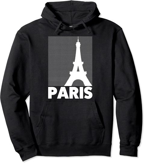 Cool Paris France Tees - Paris Eiffel Tower Abstract Skyline Pullover Hoodie