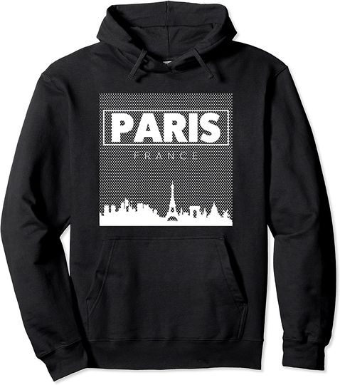 Cool Paris France Tees - Paris Eiffel Tower Abstract Skyline Pullover Hoodie