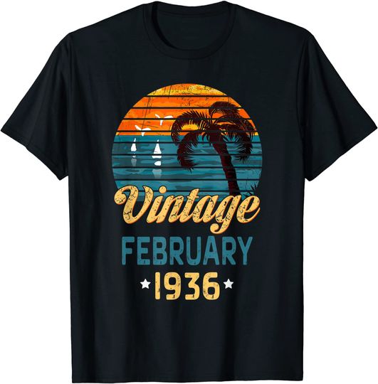 Vintage February 1936 Birthday T-Shirt