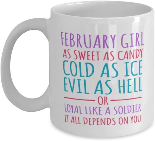 Funny February Girl Mug