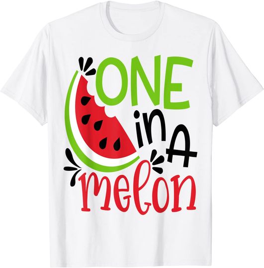 One In A Melon Adorable Cute Fun Summer Watermelon T Shirt
