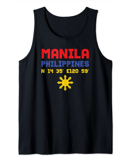 Philippines Manila Flag Funny Tank Top