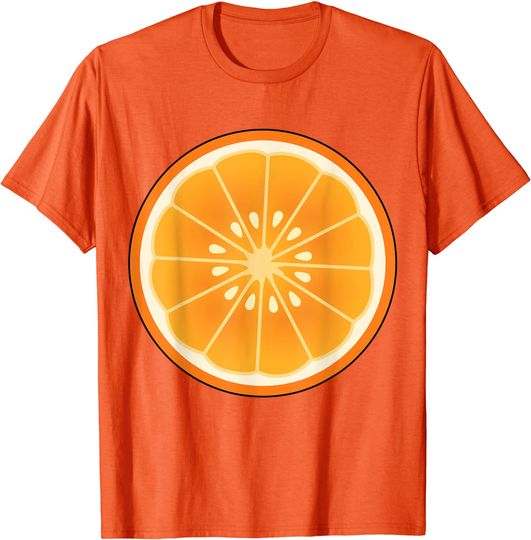 Big Orange Sliced Costume Easy Fruit Halloween GT Shirt