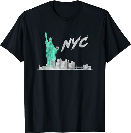 Cool New York City Skyline Trendy Vintage T-Shirt