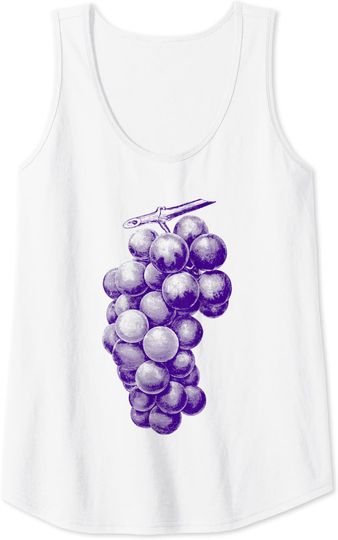 Grape Purple Fruit Retro Vintage Tank Top