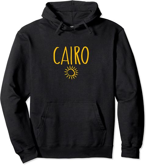 Cairo Egypt Sun Drawing Pullover Hoodie