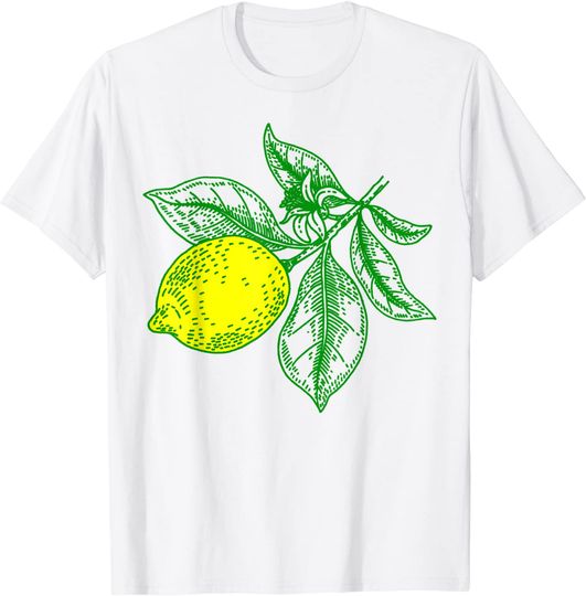 Lemon Fruit Retro Vintage Art T Shirt