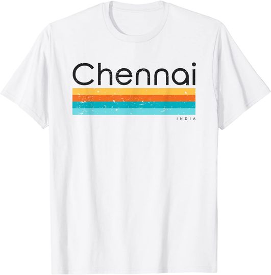 Chennai India Retro T Shirt
