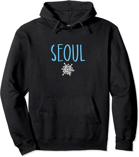 Seoul South Korea Snowflake Pullover Hoodie