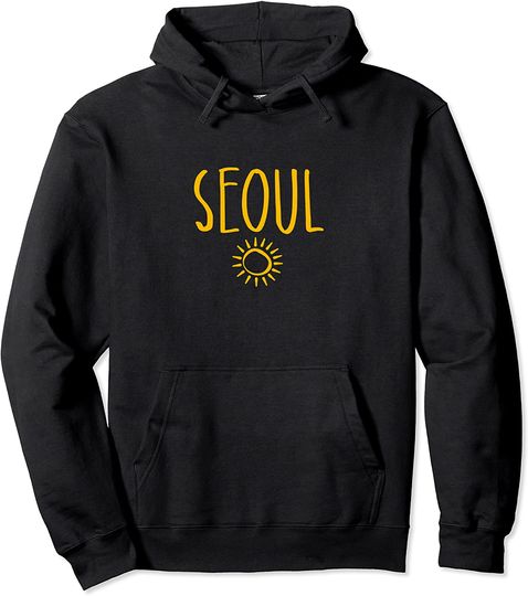 Seoul South Korea Print Pullover Hoodie