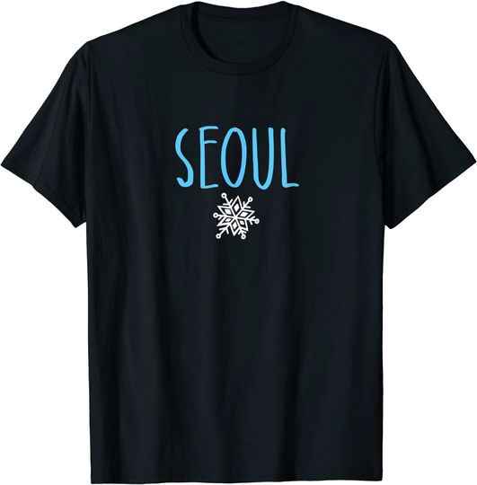 Seoul South Korea Snowflake T-Shirt