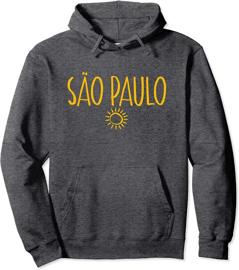 Sao Paulo Brazil Sun Print Pullover Hoodie