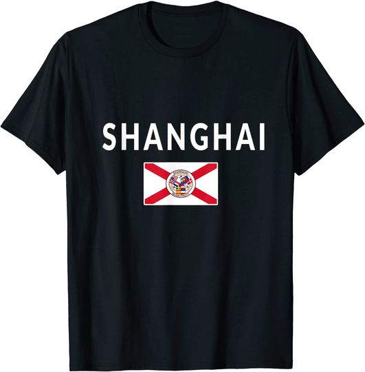 Shanghai Flag souvenir Gift Chinese T-Shirt