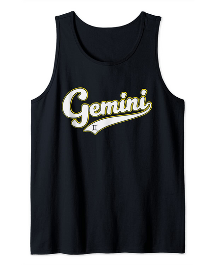 Gemini Astrology May & June Birthday Vintage Baseball Tank Top
