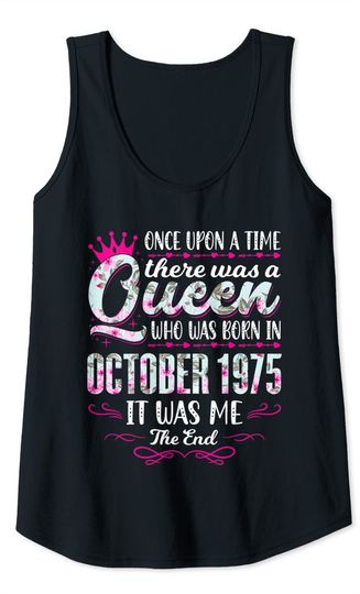 Queen Born in October 1975 Tank Top