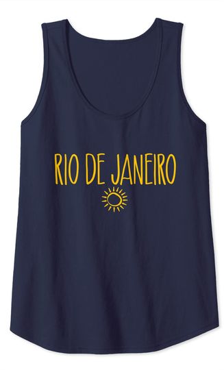 Rio de Janeiro Brazil Sun Drawing Tank Top