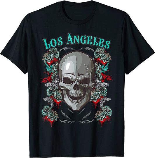 Los Angeles Skull Pirate Skeleton T-Shirt