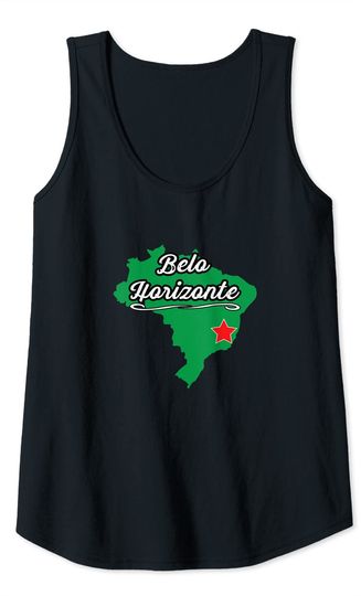 City of Belo Horizonte Brazil | BR Brazilian Flag Merch - Tank Top