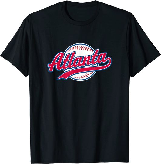 Atlanta Tee Vintage Baseball Throwback Retro Design T-Shirt
