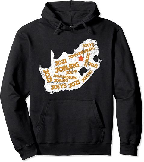 South African History Pride Johannesburg South Africa Map Pullover Hoodie