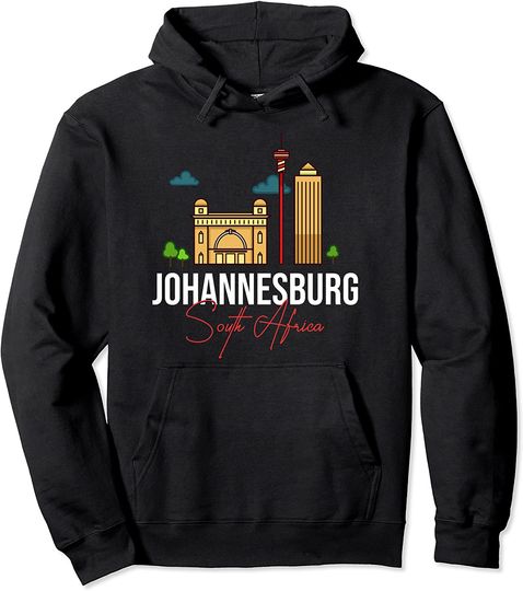 Johannesburg South Africa City Skyline Map Travel Pullover Hoodie