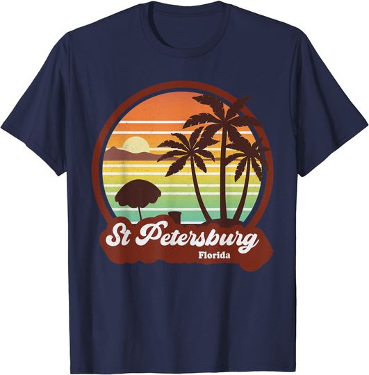 Saint Petersburg Florida Souvenirs Retro 80s St Petes Beach T-Shirt