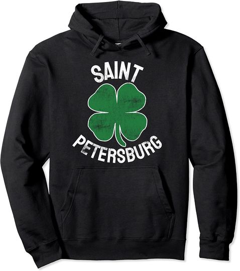 St. Patrick's Day Shamrock Saint Petersburg Florida Irish Pullover Hoodie